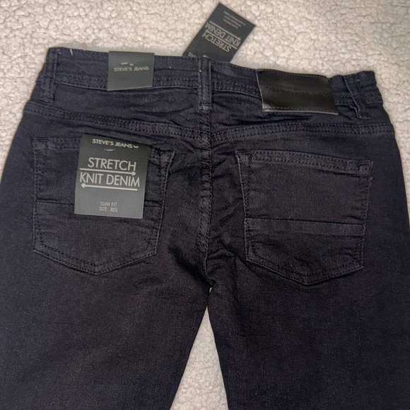 Black Stretch Knit Denim for boys - Picture 1 of 5